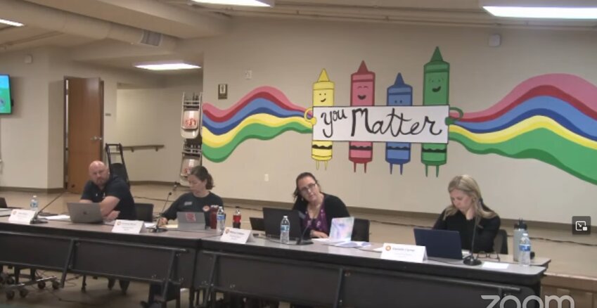 Screenshot from the public comments section of the Litchfield Elementary school board meeting March 5.