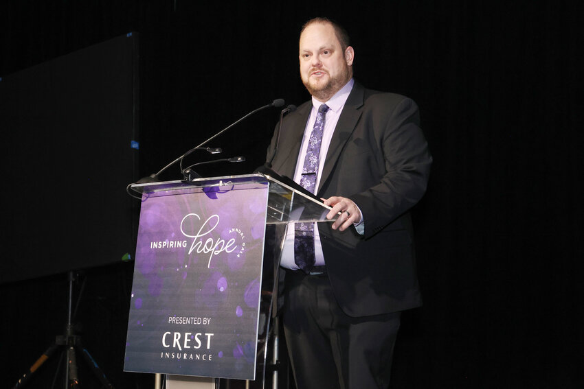 Solari CEO Justin Chase speaks at the nonprofit's second annual Inspiring Hope Gala.