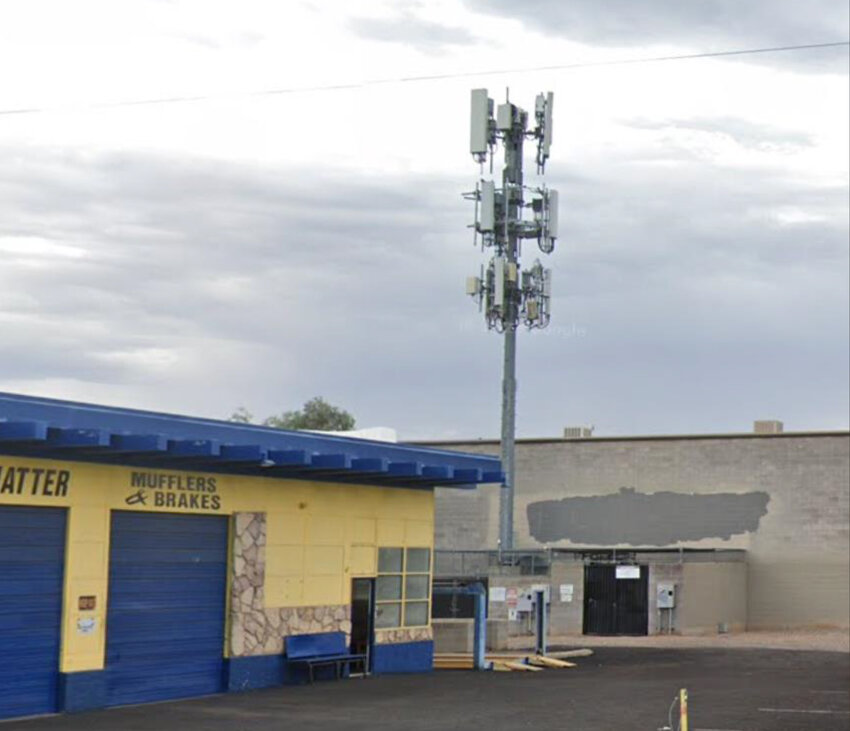 The cell tower to be expanded is on the south side of the 1900 block of East Broadway Road in Mesa.