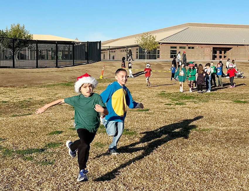 Robert J. C. Rice Elementary School students participate in a December activity. Rice and Arizona College Prep Middle School were chosen for 2024 Arizona Educational Foundation A-Plus School of Excellence awards.