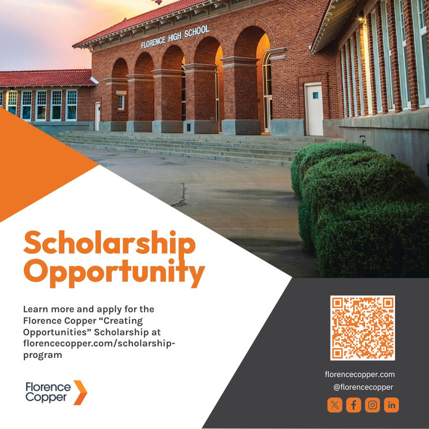 Florence Copper is now accepting applications from area high school students for its Creating Opportunities Scholarship.