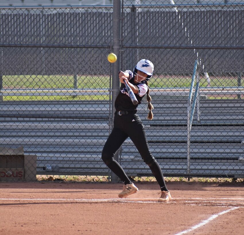 Senior Hailey Chandler scored two runs and hit a double in the doubleheader against Chino Valley. (Independent Newsmedia/George Zeliff)