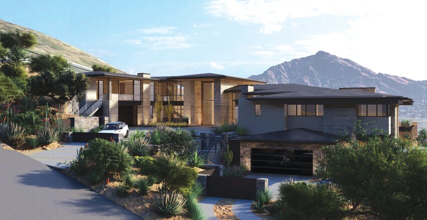The proposal for 7404 N. Las Brisas Lane is to construct a new 16,382-square-foot, two-story single-family residence with an eight-car garage and two pools.