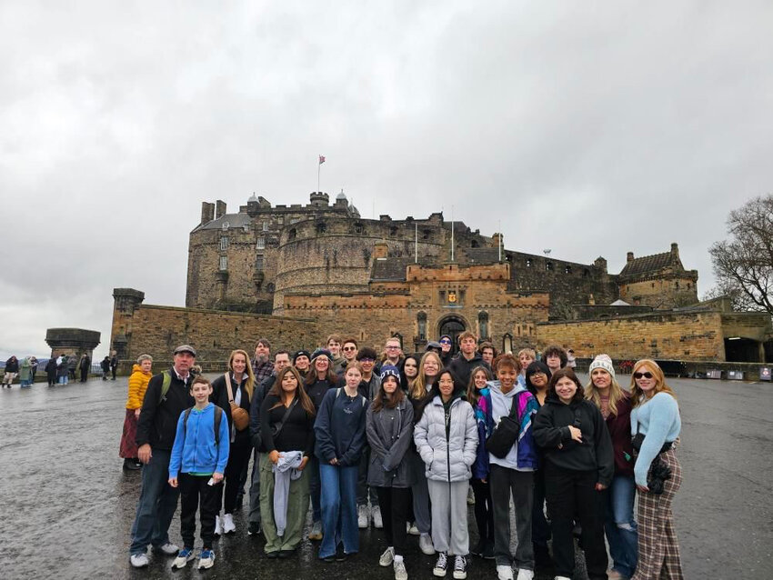 Several Falcons visited Edinburgh Castle in Scotland over spring break. (Submitted photo/Luke Salzman)