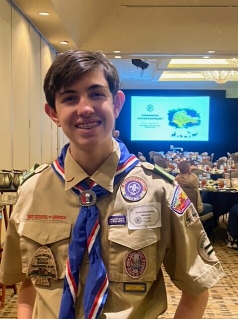 Eagle Scout Charles Smalley at the annual Arizona Game and Fish Commission Awards Banquet on Jan. 20, 2024. (Submitted photo)