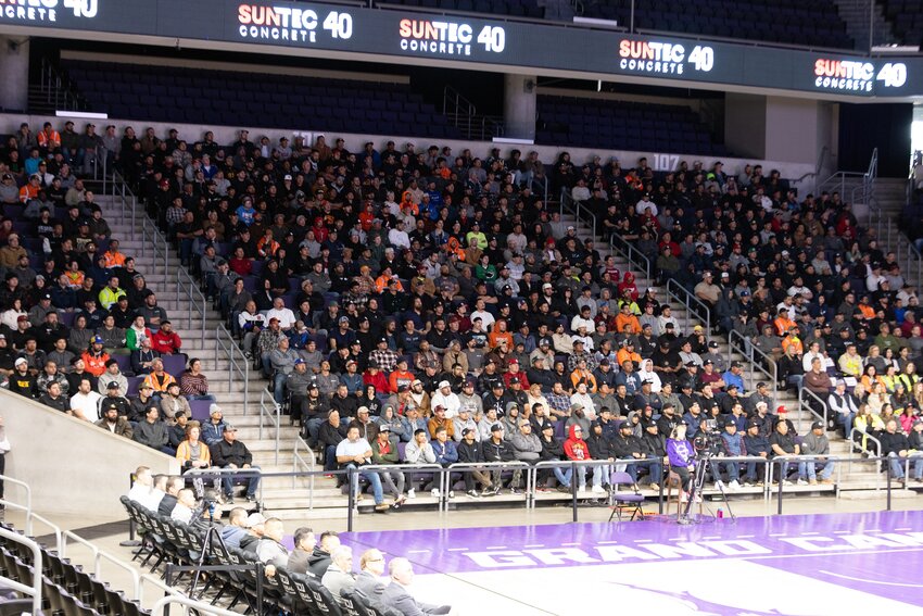 More than 1,700 Suntec Concrete employees gathered at Grand Canyon University Arena on Saturday, March 15, 2024 for an event to announce the construction firm is becoming 100% employee-owned.