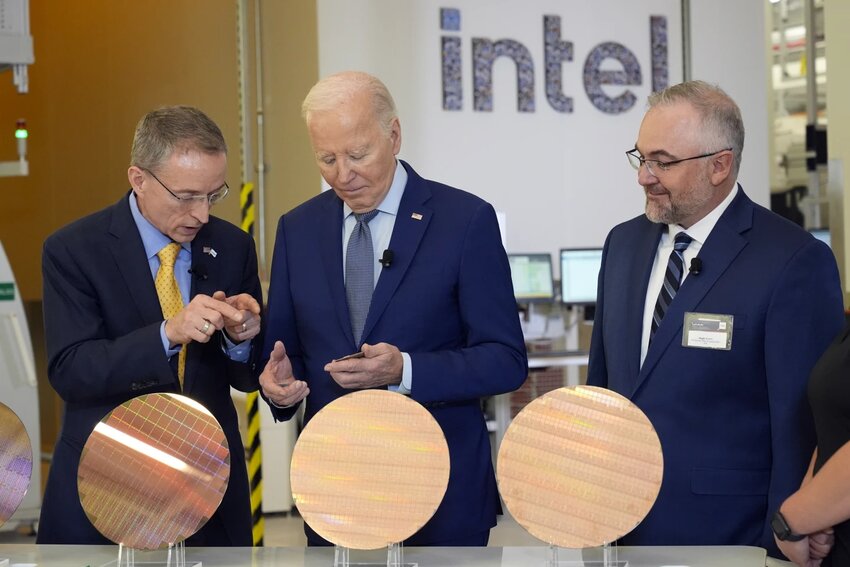 President Joe Biden was at Intel's Ocotillo campus in Chandler on Wednesday, March 20.