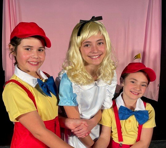 &ldquo;Alice In Wonderland&rdquo; features from left, Sofia Reddy as Tweedle Dum, Avery Hubbell as Alice and Lennon Hubbell as Tweedle Dee.