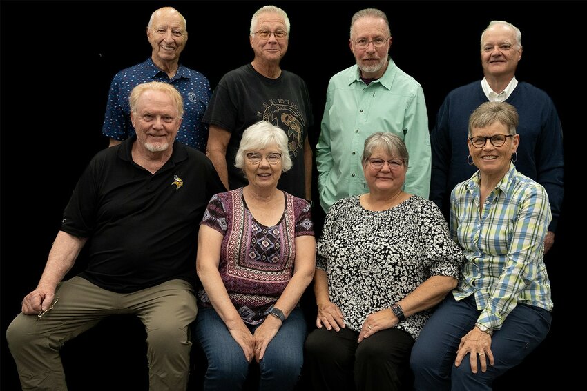 Pictured, in front, are George Trimmer, Cheryl Drake, Michelle Cook-Anderson and Lonna Ramsey; in back are Bill George, Barry Cline, John Wood and Richard Terreo.