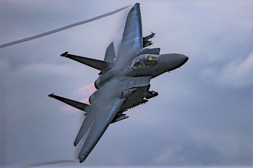 An F-15 fighter jet. (Courtesy North American Aerospace Defense Command)