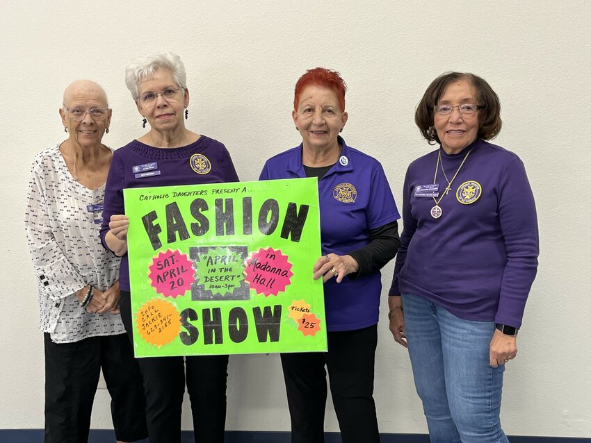 Pictured are Regina Vernaskas, court treasurer, Jackie Mialki, chair of the fashion show, Rosemary Dougherty and Dorothy Alexander, court recording secretary.