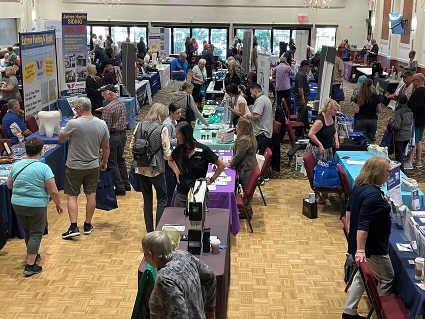 Several dozen vendors greet local residents for the Peoria Independent Senior Expo held in Westbrook Village. (Independent Newsmedia)