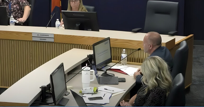 Elementary Education Executive Director Jason Martin addresses the Gilbert Public Schools Governing Board about whether two properties once set aside for elementary schools will be needed in the future.