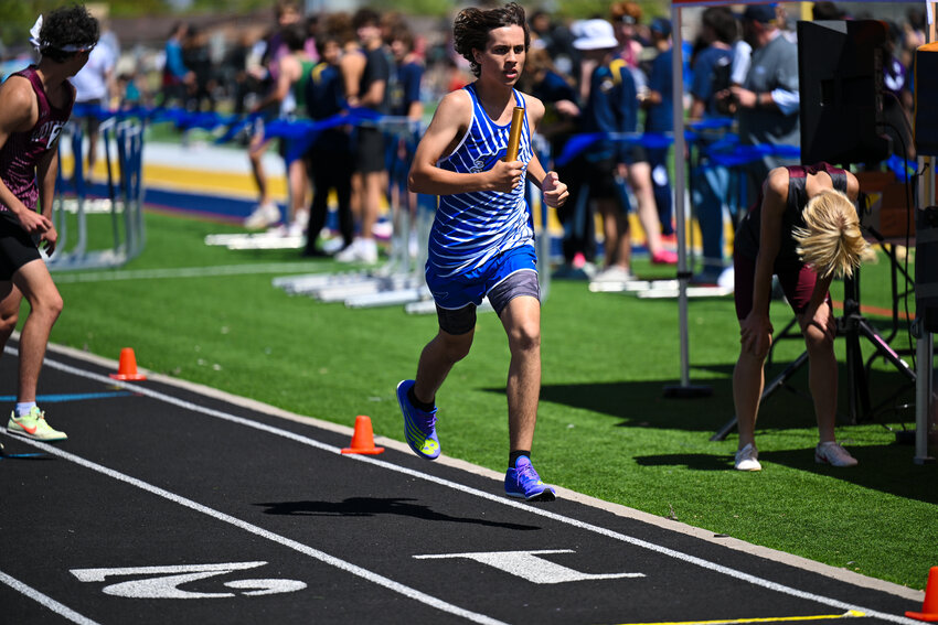 Freshman Jacob Fedrick ran in the 4x400m relay as a last minute substitution. (Submitted photo/Kim Guerrette)