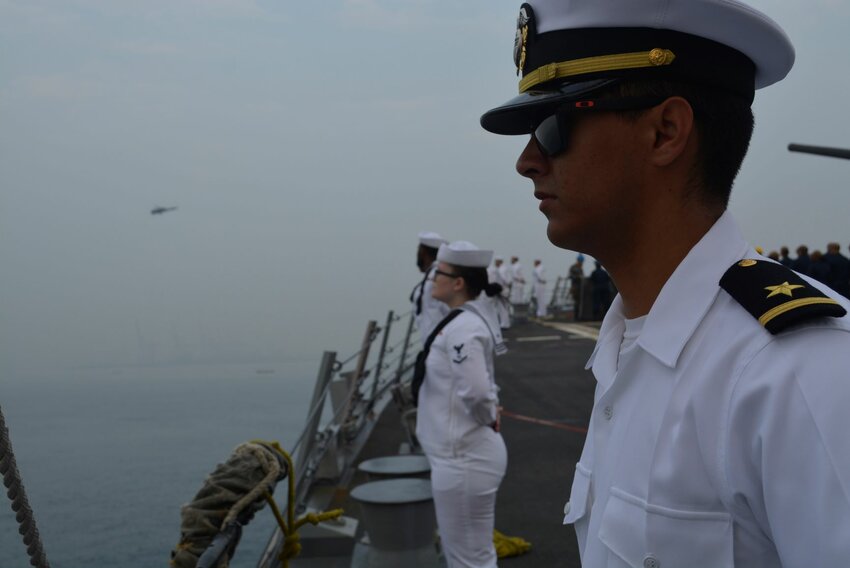 Ensign Fausto Anaya, a native of Glendale, takes part in Exercise MILAN 2024 while serving the U.S. Navy aboard USS Halsey in the Bay of Bengal.