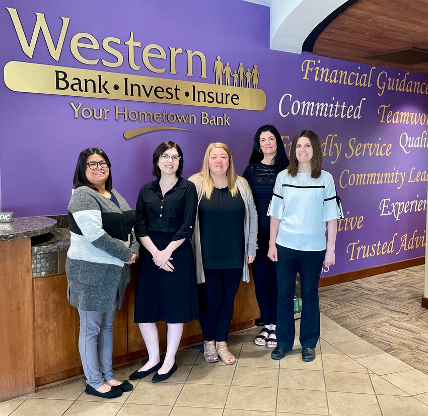 Western State Bank staff includes Renee Rodriguez, Jacklyn Smith, Carrie Soto, Carrie Lewis and Olivia Ritzman.