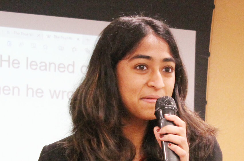 Leela Raj-Sankar, a Hamilton High School student, took first place in this week&rsquo;s 10th annual Sun Lakes Rotary&rsquo;s Four-Way Test speech competition.