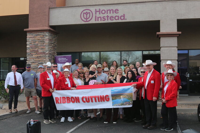 The Fountain Hills Chamber of Commerce celebrated Home Instead with a ribbon cutting ceremony Thursday, March 28. Home Instead is a home health care service in Fountain Hills. For more information, visit homeinstead.com.