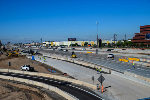 A weekend closure of eastbound Interstate 10 last month allowed crews to reconfigure lanes and make adjustments to work zones in the area around State Route 143 and Broadway Road.