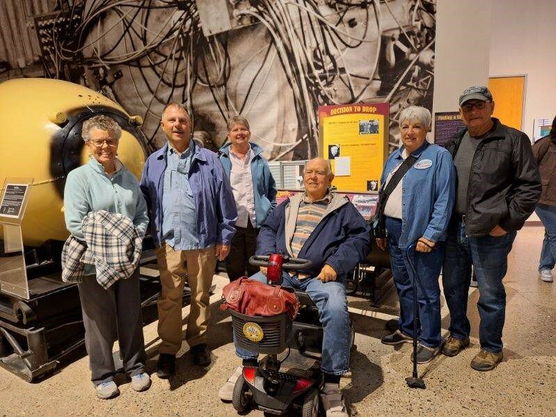 The Sun City West Recreational Vehicle Club caravaned to see Oppenheimer exhibits and other sights in northern New Mexico. Cindy Weeks, Mark Basel, Florence Dickerson, Stan Weeks, Sue and John Caprio all made the trip.