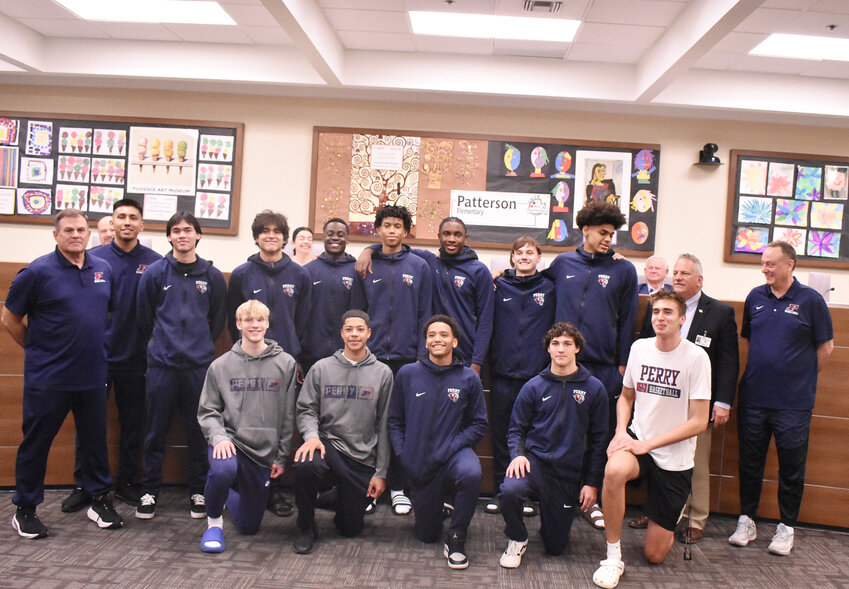 Perry High School&rsquo;s boys basketball team was recognized at a recent Chandler Unified School District Governing Board meeting, weeks after winning its third consecutive state title.