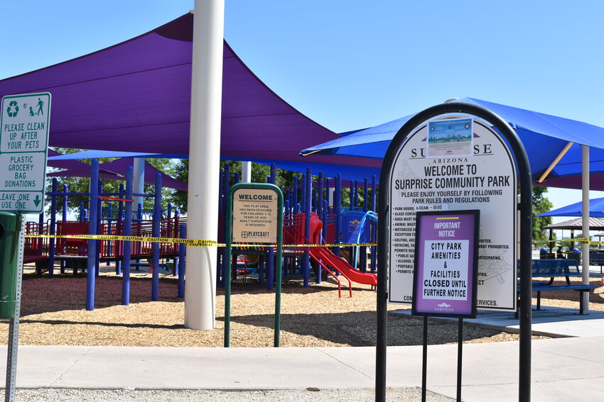 The city of Surprise Parks and Recreation Department announced the closing dates for the Community Park playground makeover.