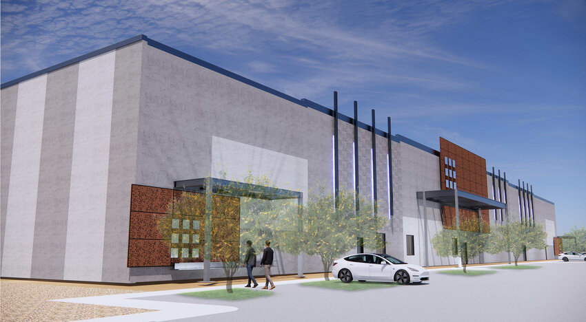 The 280,000-square-foot phase 2 building will house a data center with associated equipment.