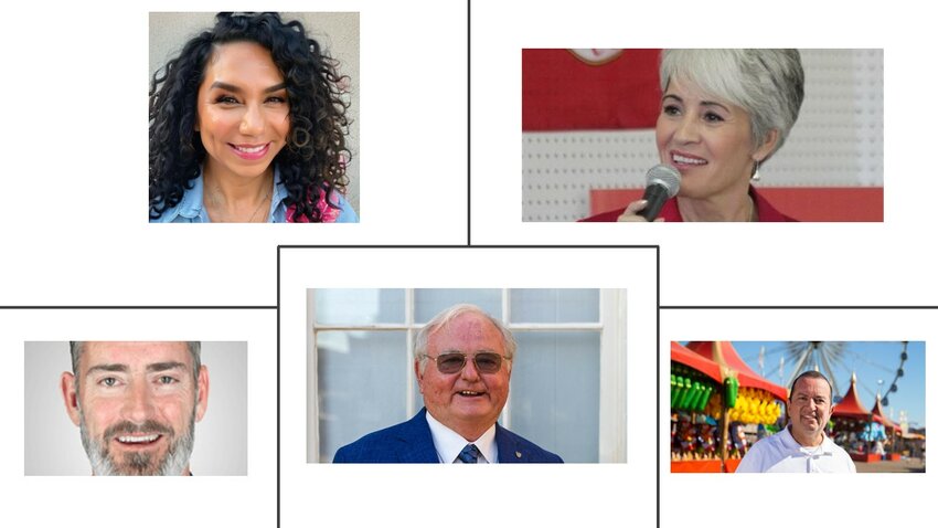 The LD 16 state representative candidates for 2024 are, clockwise from top left, Teresa Martinez, Gabriela Saucedo Mercer, Chris Lopez, Keith Seaman and Rob Hudelson.