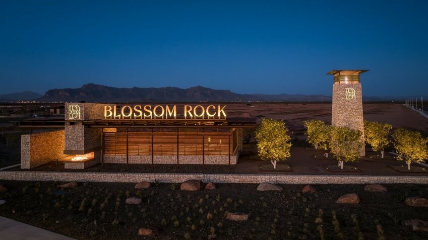 Blossom Rock at Superstition Vistas is near Ray Road and Ironwood Drive at 10075 Dutchman Drive. It is part of the first phase of the long-planned Superstition Vistas master plan.