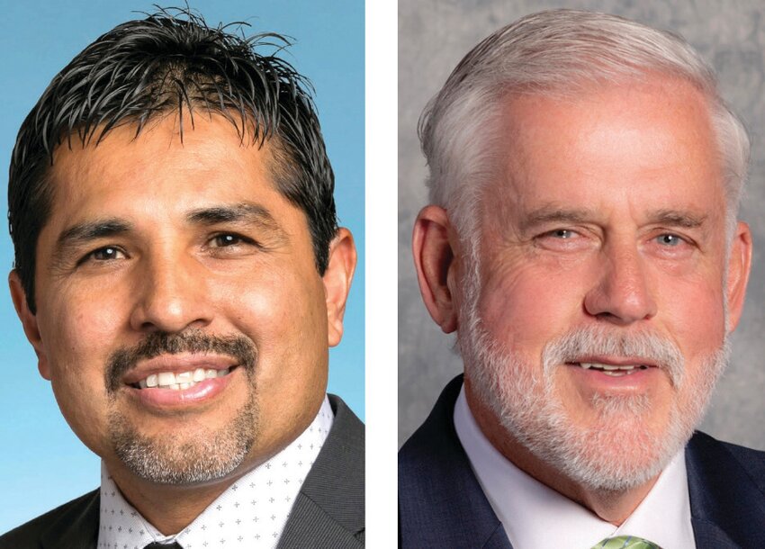 Longtime Glendale City Councilman Jamie Aldama, left, is running for Mayor this year against incumbent mayor Jerry Weiers, right.
