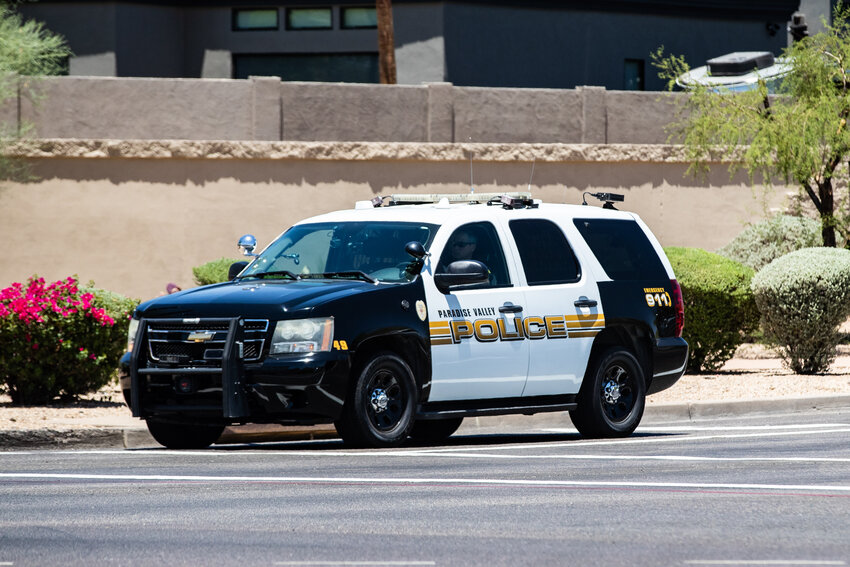Paradise Valley Police Department's vehicle driving.