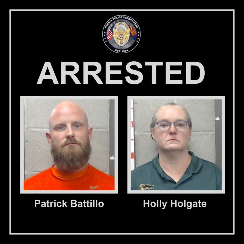 Peoria High School varsity boys basketball coach Patrick Battillo and Holly Holgate, a Peoria High teacher, were arrested earlier this week.