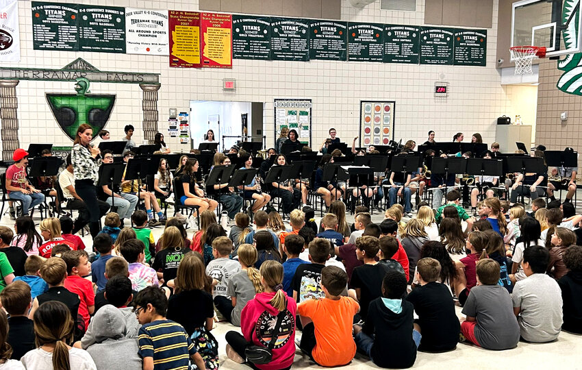 In this image from DVUSD&rsquo;s X account, Terramar Academy of the Arts students enjoy music from the school&rsquo;s seventh and eighth grade band.