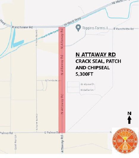 Pavement sealing project on a portion of Attaway Road is set to begin Saturday, April 27.