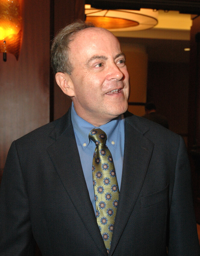 Justice Clint Bolick at an event in 2016 after being chosen for the Supreme Court by former Gov. Doug Ducey (Capitol Media Services/Howard Fischer)