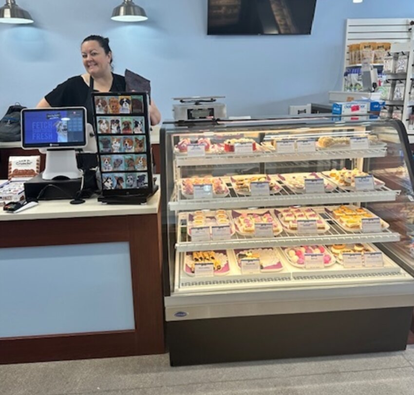 Three Dog Bakery is open in The Falls shopping center on the southwest corner of Queen Creek and Alma School roads, near Tacos N More and Press Coffee.