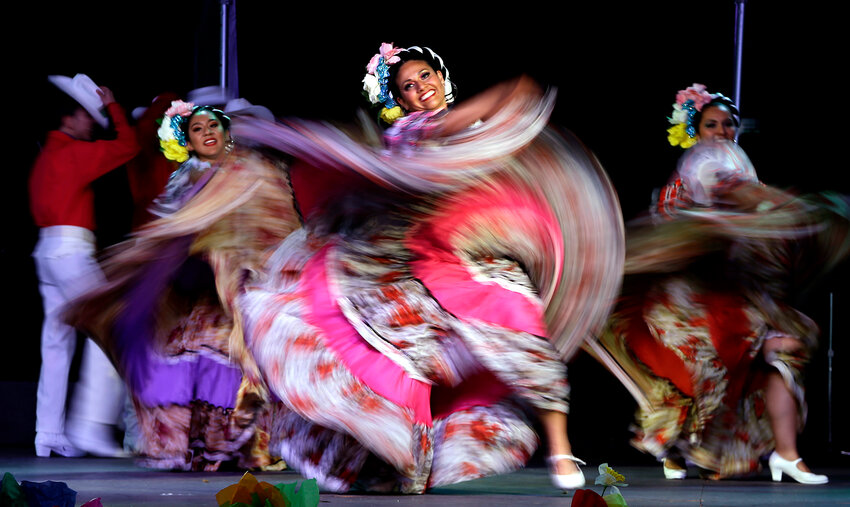 In this May 5, 2015, file photo, dancers from Jalisco, Mexico, perform during Cinco de Mayo celebrations.