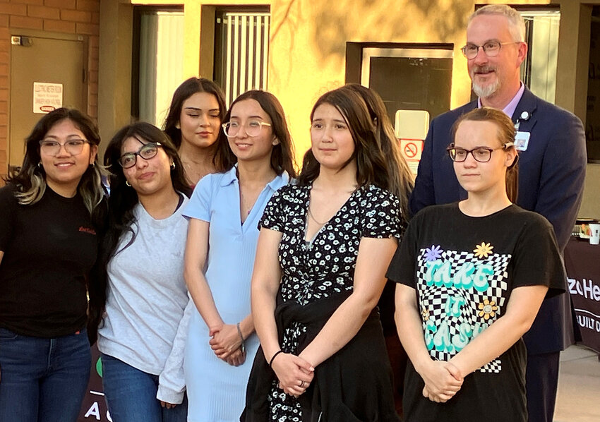 Art students from Washington High School joined Abrazo Central Campus CEO Greg Pearson in dedicating a new gallery featuring their work at the North Central Phoenix hospital.