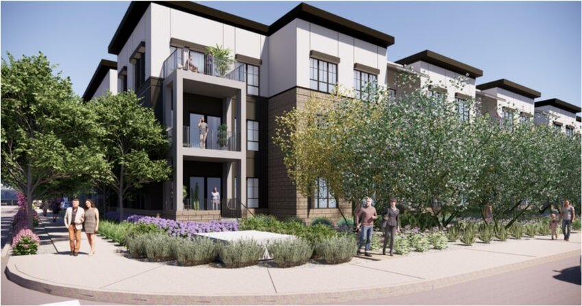 The Scottsdale Planning Commission voted 6-1 April 24 to recommend approval to the city council of the proposed Cosanti Commons mixed use development with 196 apartments and 79,200 square feet of existing commercial space on 8.6 acres near the intersection of Shea and 70th Street.