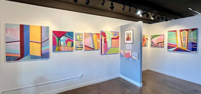 Royse Contemporary art studio is showing the Askew Series by Arizona artist Barbara Kemp Cowlin through May 18.