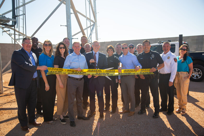 A ribbon-cutting ceremony was held April 23 to dedicate the new TOPAZ Regional Wireless Cooperative public safety radio tower.