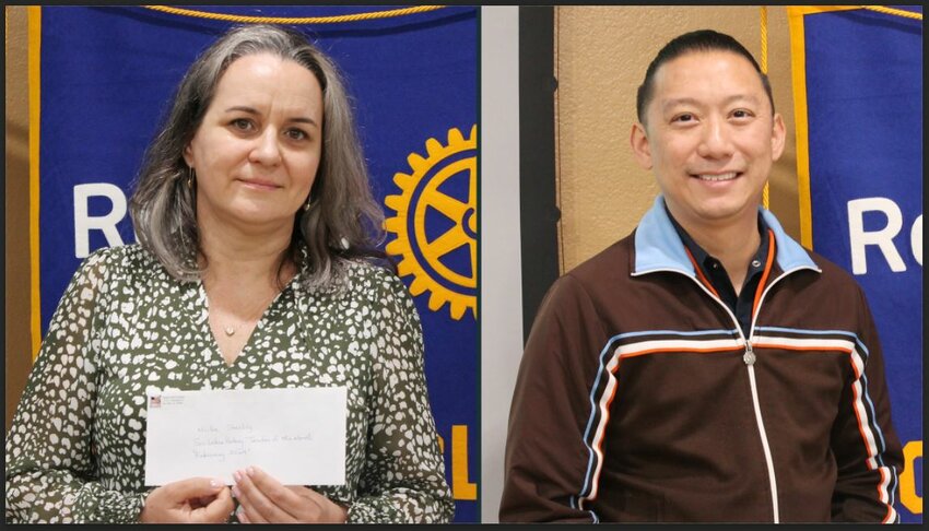 The Rotary Club of Sun Lakes recently honored its Chandler Unified School District teachers of the month. They are February honoree Miroslawa Stechly, left, and March honoree Chris Nguyen.
