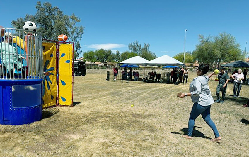 Solterra Senior Living in Chandler held its first all-ages carnival April 16. Activities included a dunk tank, a petting zoo, balloon sculptures, face painting and a bounce house.