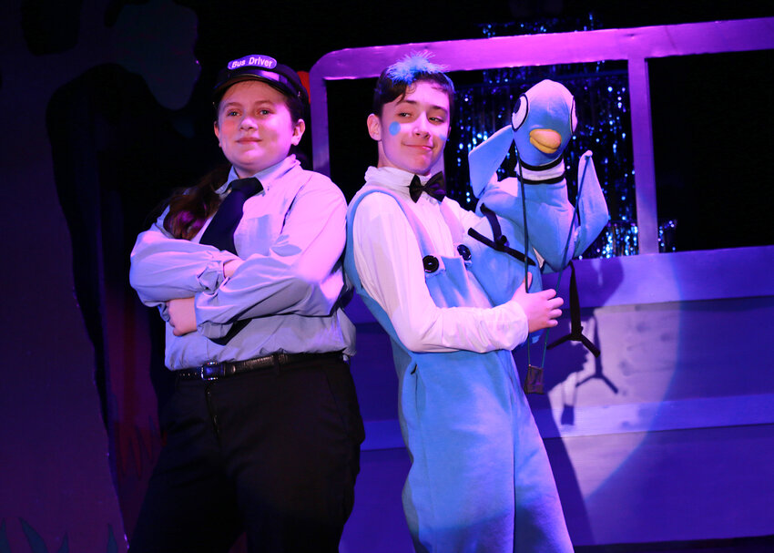 From left, Jordan Abrams and Matthew Schmidt cast in &ldquo;Don&rsquo;t Let the Pigeon Drive the Bus: The Musical.&rdquo;