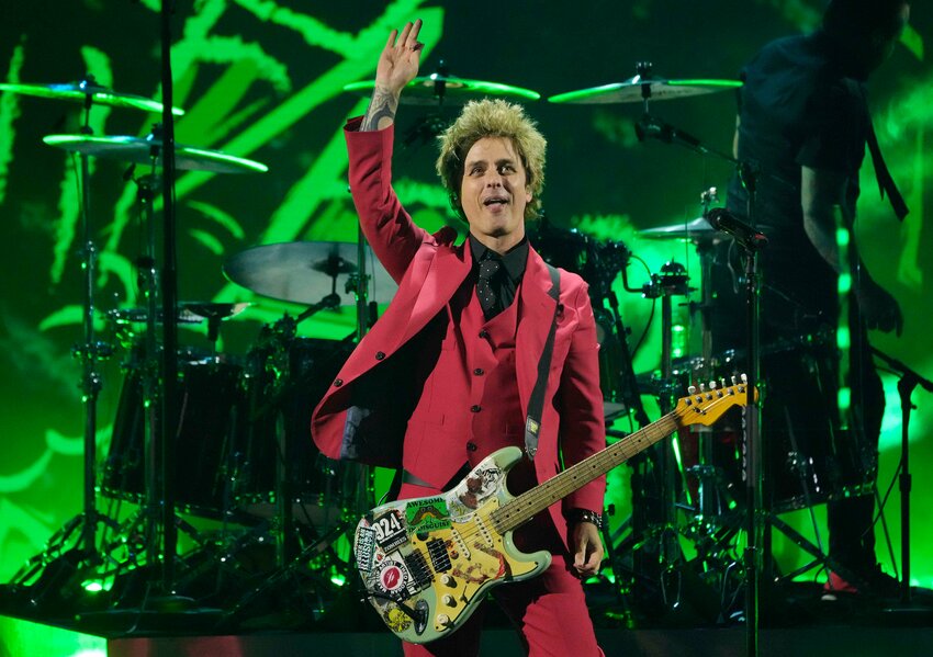 Billie Joe Armstrong of Green Day performs at the iHeartRadio Music Awards on April 1, 2024, at the Dolby Theatre in Los Angeles. Green Day will perform at Chase Field in Phoenix on Sept. 18, and that show is part of Live Nation’s Concert Week ticket promotion.