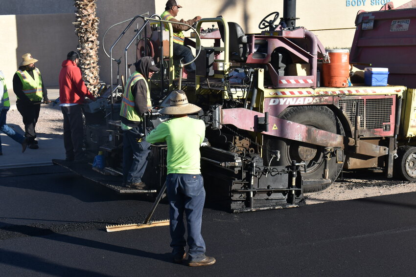 An asphalt contractor will be working on Panorama Drive in Fountain Hills for the next few weeks. (Independent Newsmedia/Bob Burns)