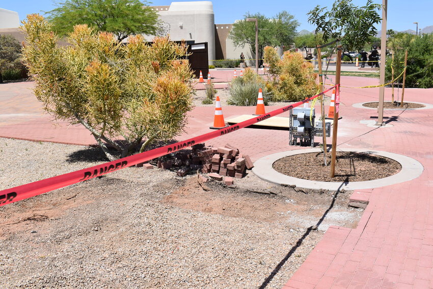 The Town of Fountain Hills has begun work on upgrades to the Centennial Circle area of the Civic Center.