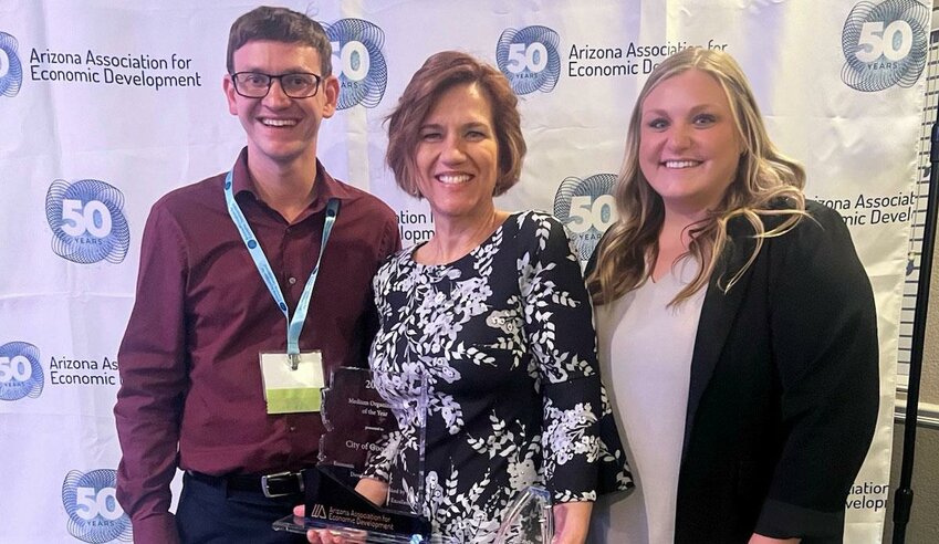 At the 2024 Spring Conference hosted by the Arizona Association for Economic Development (AAED), the city of Goodyear was recognized with the prestigious Economic Development Distinguished by Excellence (EDDE) Award for Organization of the Year in the medium-size community category.