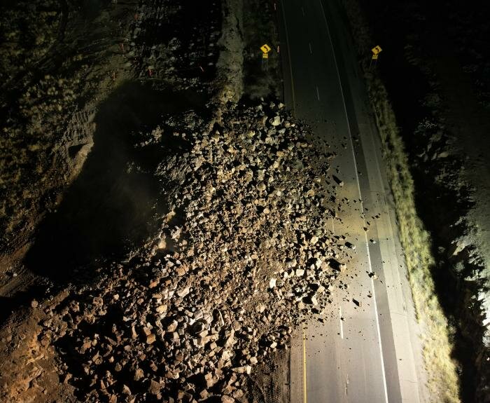 About 177,000 cubic yards of rock and material was removed during a yearlong blasting process along Interstate 17, according to ADOT.