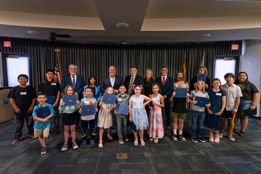 Peoria mayor and city council celebrated 25 young artists from 12 schools in the Peoria Unified School District for the 14th exhibition of the City of Peoria&rsquo;s Young Artists Program.